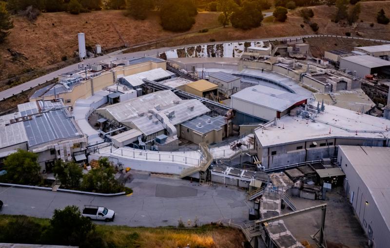 Aerial view of Stanford Synchrotron Radiation Lightsource (SSRL)