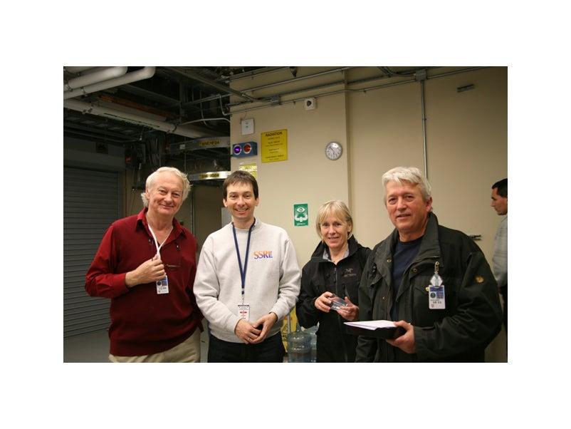 Researchers John Spence, Henry Chapman, Inger Andersson and Janos Hajdu at the LCLS