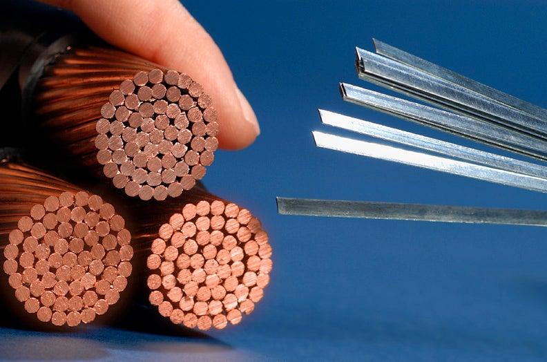 Copper Compared with Superconducting Material