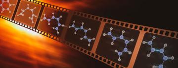 Molecular movie frames for the light-triggered transition of the ring-shaped 1,3-CHD molecule. 