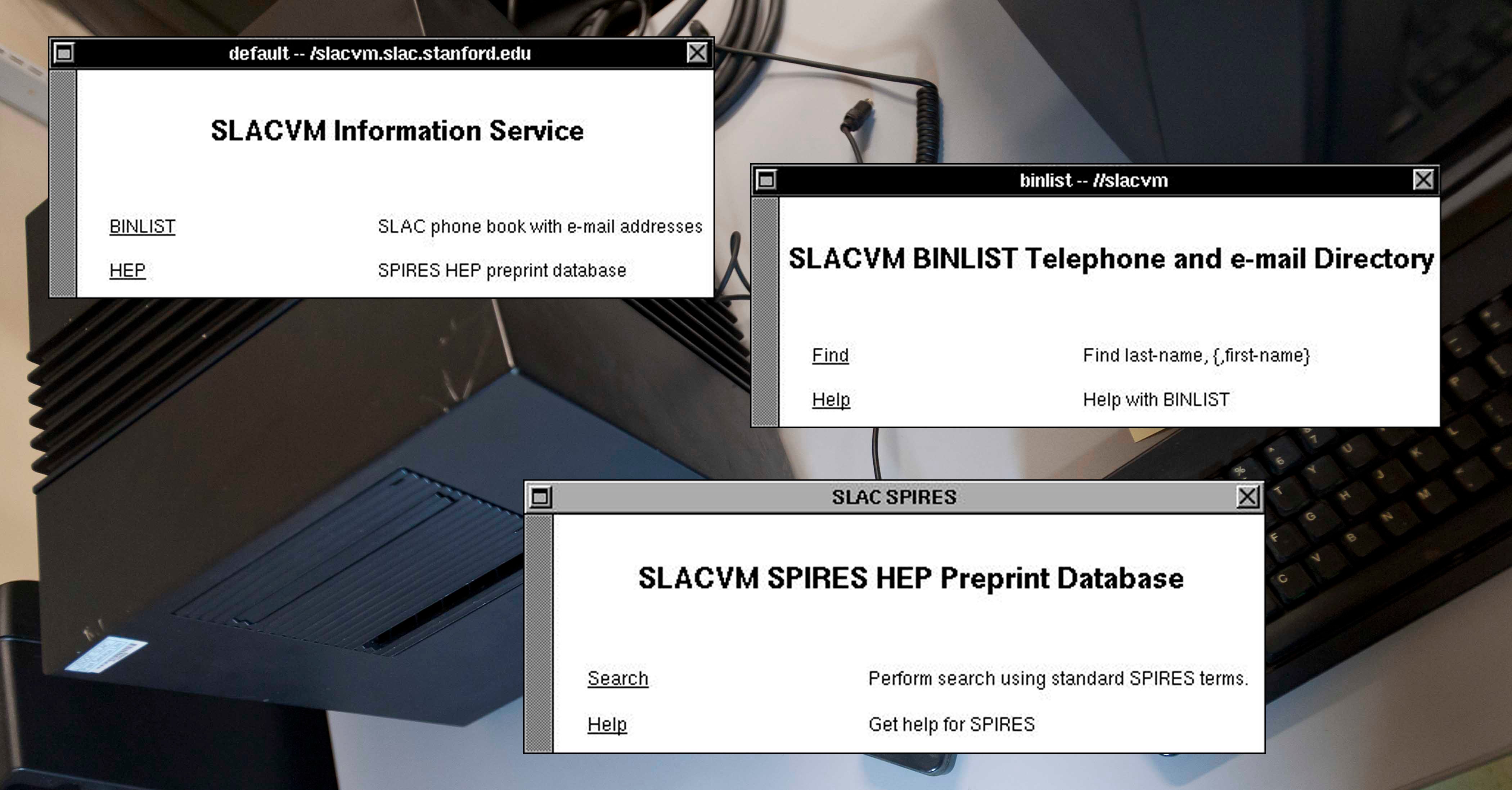 SLAC's Earliest Websites Reappear in 'Stanford Wayback' | SLAC National  Accelerator Laboratory