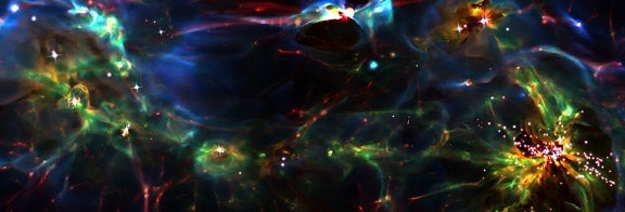 Simulation image of a dwarf galaxy