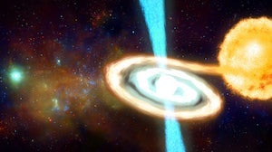 design of a spinning pulsar in space