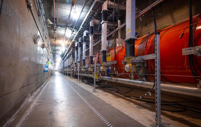 SLAC Linac Coherent Light Source (LCLS) accelerator tunnel. 