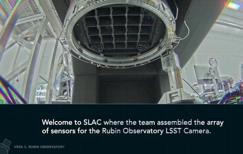 video still frame of Rubin Observatory Camera Assembly TimeLapse