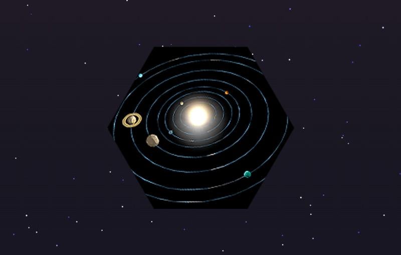 Graphic of solar system orbits