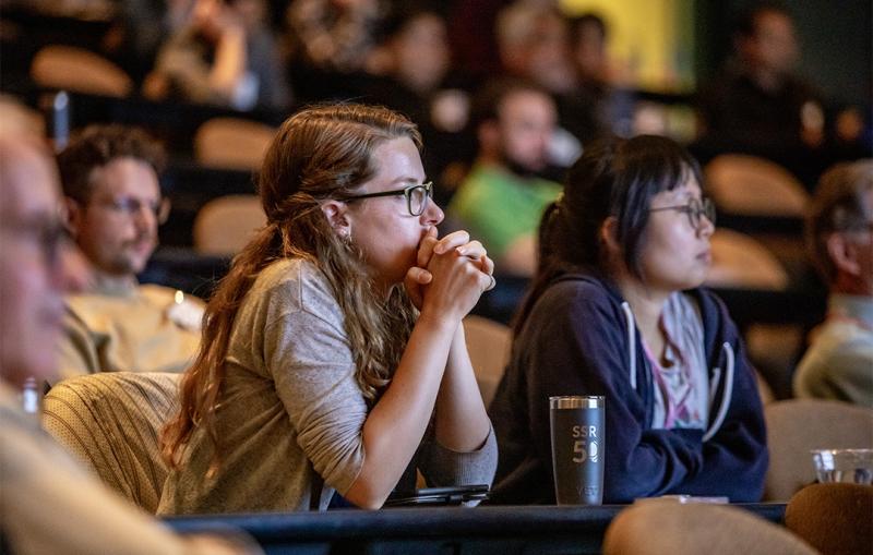 Public lecture audience at SLAC