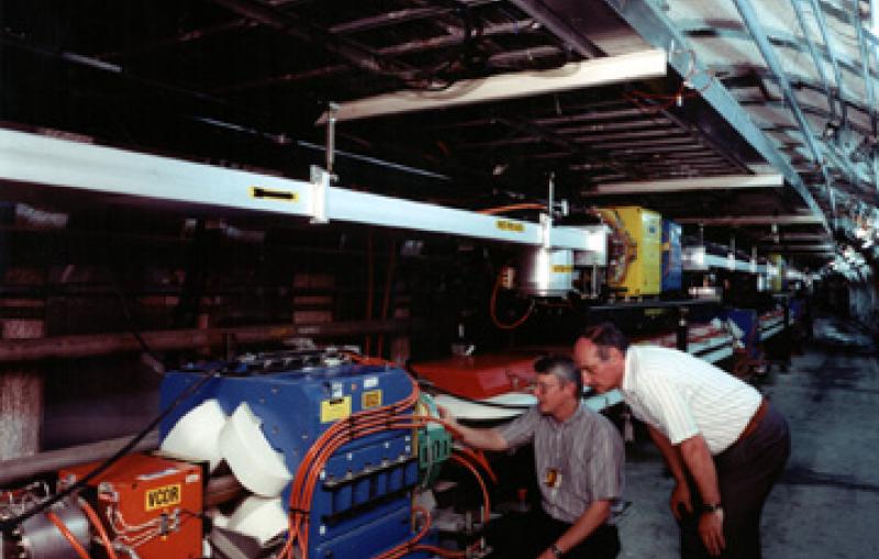 View down the tunnel of the Asymmetric B Factory.