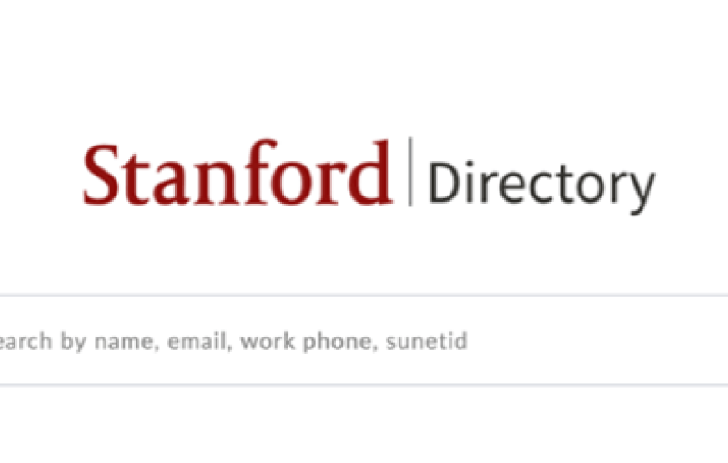 Stanford directory interface