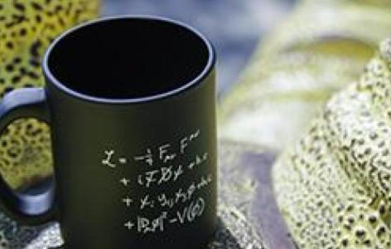 Coffee mug with scientific equation