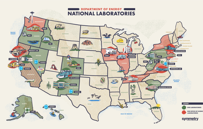 Take a tour of the 17 national laboratories across the United States