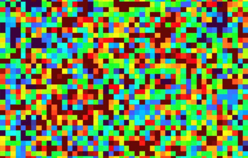 Image of a multicolored speckle pattern