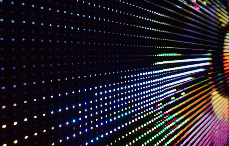 Illustration with colorful dots