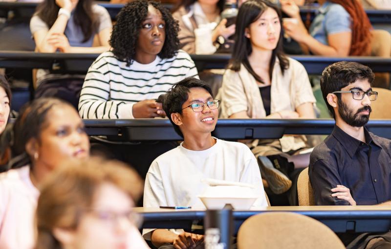SLAC summer interns at SLAC's Kavli Auditorium