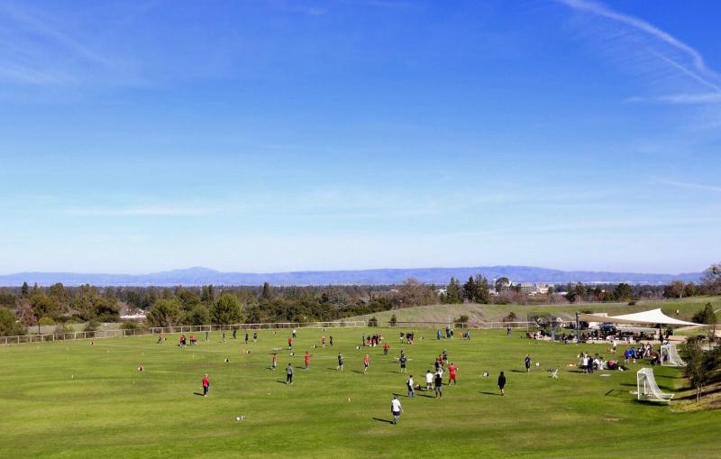 athletic field at Stanford University’s Arrillaga Recreation Center at SLAC