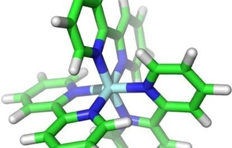 Image - Tubular, color-coded molecular model.