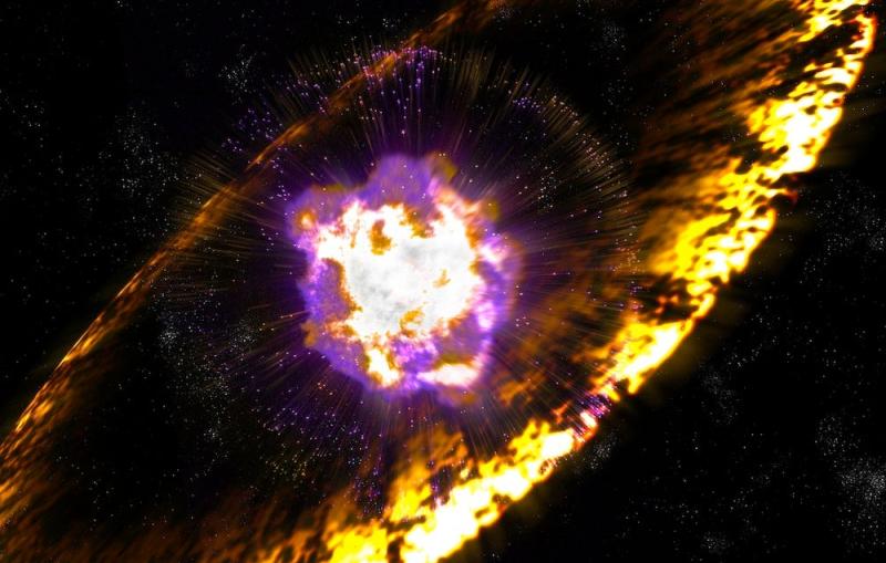 Artist's rendition of a supernova shock wave