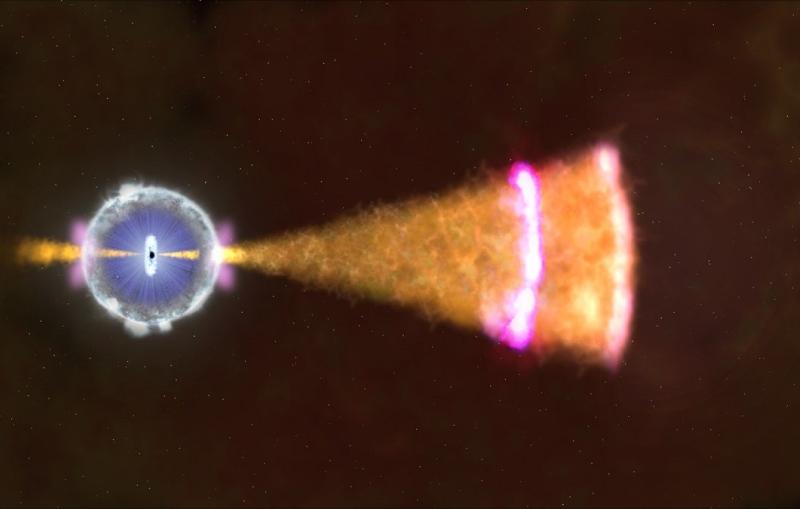 Image - Collapsing star shooting out jet of gas