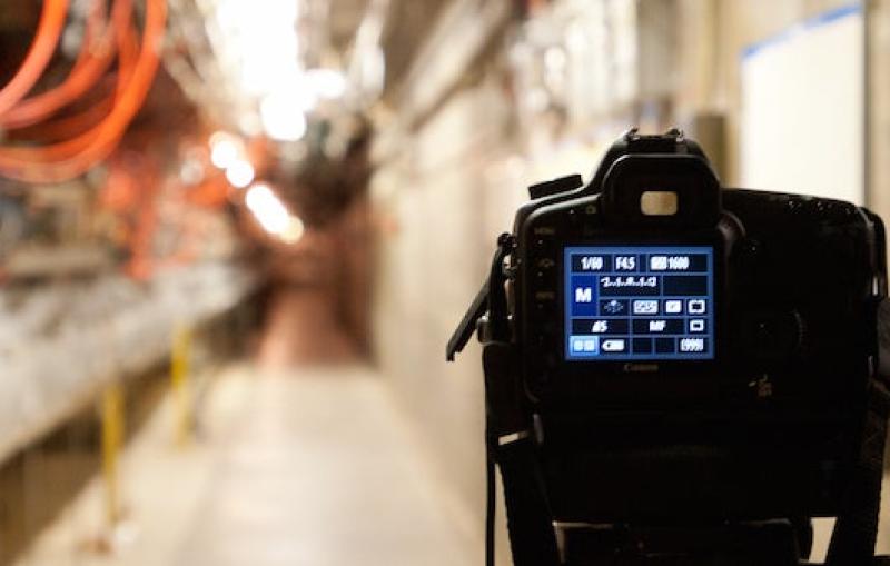 Photo - camera pointed down accelerator tunnel