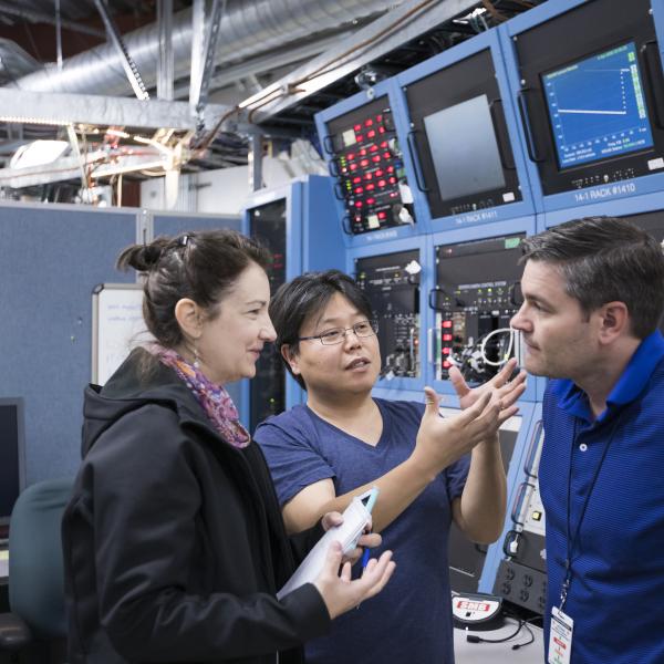 Angela Anderson interviews two SLAC scientists on transition edge sensors (TES).