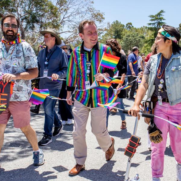 Pride parade at SLAC