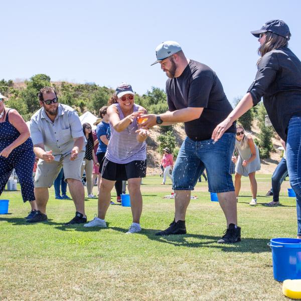 Our annual staff barbecue at the lab’s Arrillaga Recreation Building sports field draws crowds with games and prizes. 
