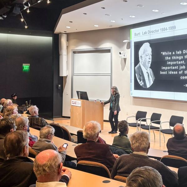 Brookhaven Lab Director JoAnne Hewett honored the late SLAC Director Emeritus Burton Richter