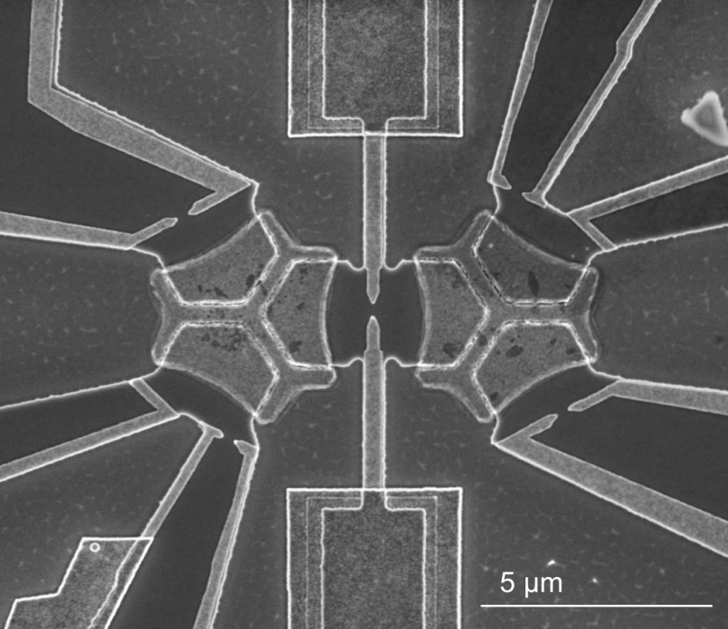 A grayscale image showing the outlines of a complex electrical device.