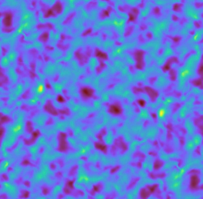 A simulation of the distribution of matter in the early universe
