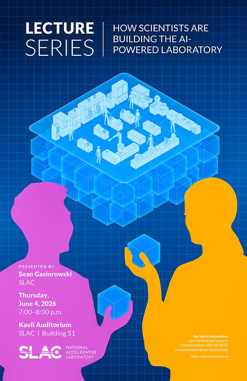 Poster for public lecture titled How scientists are building the AI-powered laboratory