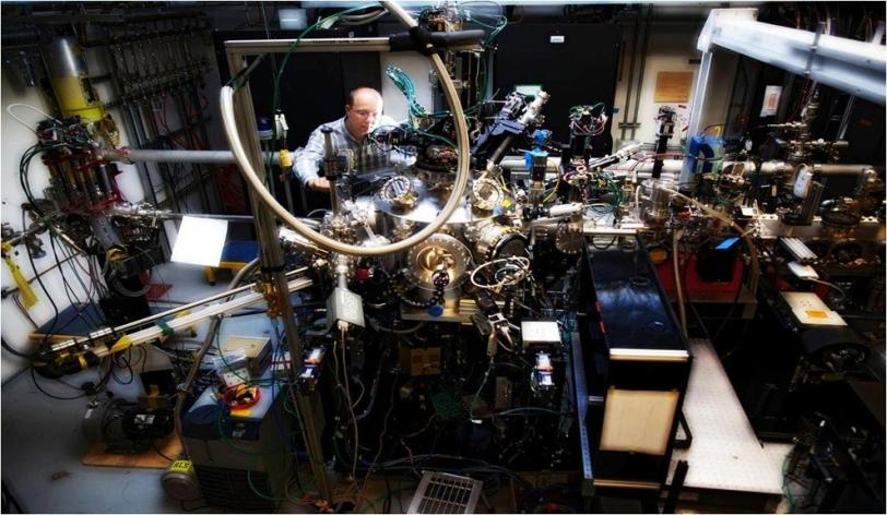 The magnetite experiment was conducted at the Soft X-ray Materials Science (SXR) experimental station at SLAC National Accelerator Laboratory's Linac Coherent Light Source X-ray laser. (Brad Plummer/SLAC)