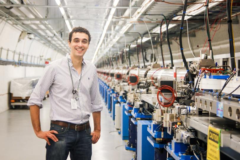 SLAC accelerator physicist Agostino Marinelli in the LCLS Undulator Hall