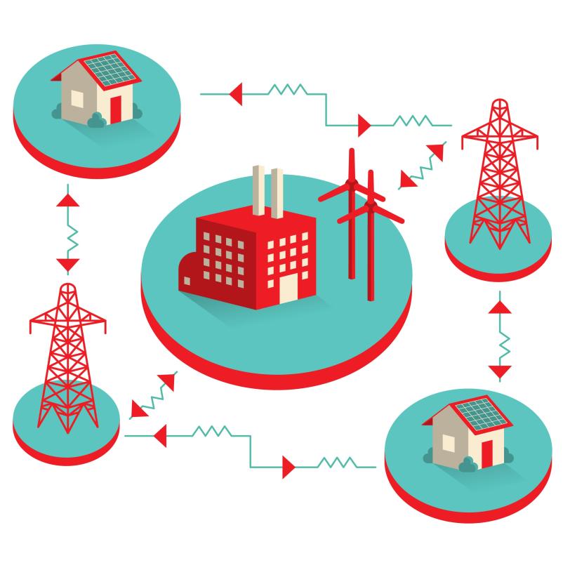 Electric grid components.