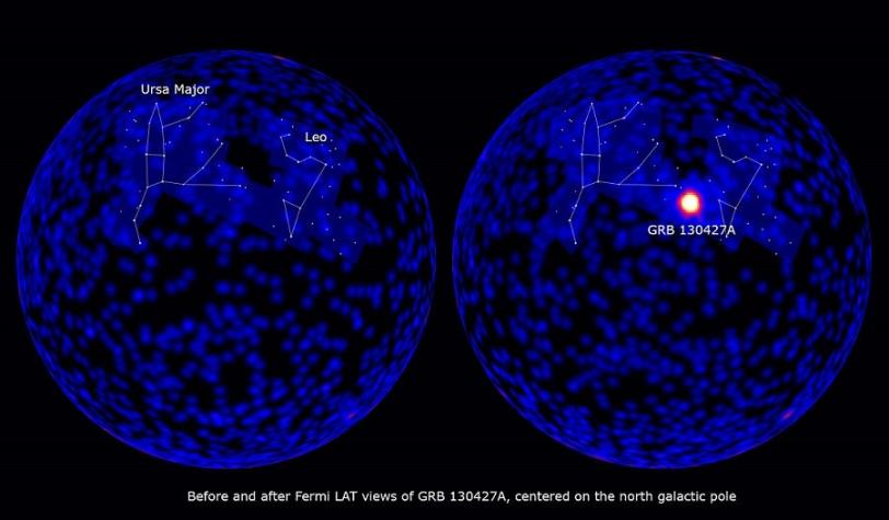 Image - The gamma-ray sky before and after GRB 130427A