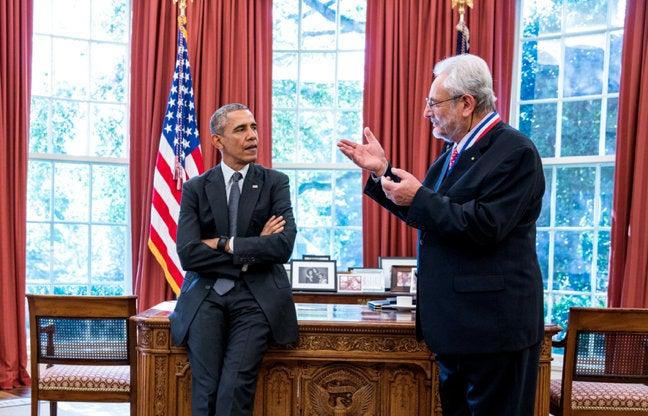 Image - Claudio Pellegrini, right, talks with President Obama in the Oval Office on Tuesday. (Pete Souza/Official White House Photo)