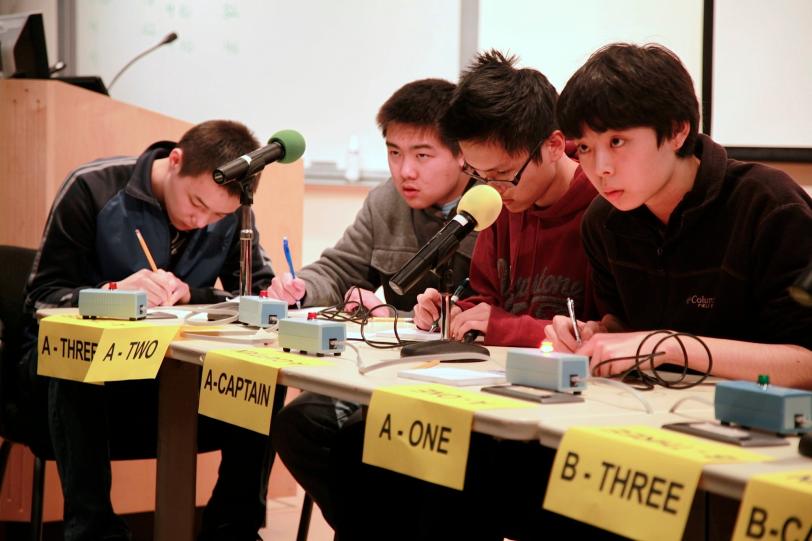 Photo - The Saratoga High School team competes at 2014 Science Bowl at SLAC