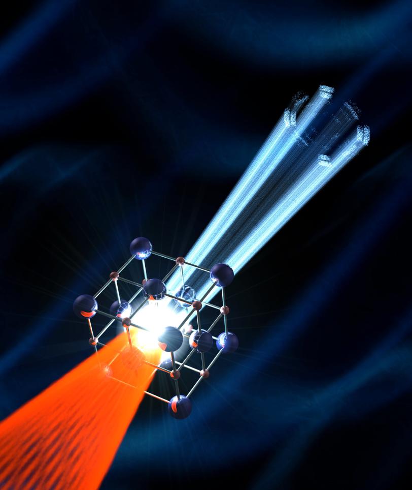 Illustration of a SLAC experiment that used a laser to access valence electrons 
