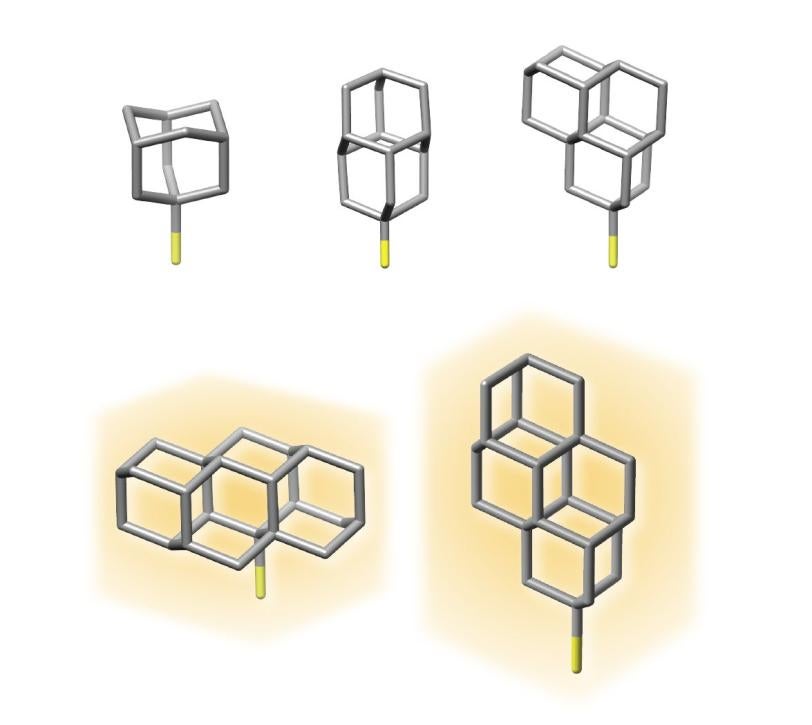 Diamondoid structures tested in the experiment
