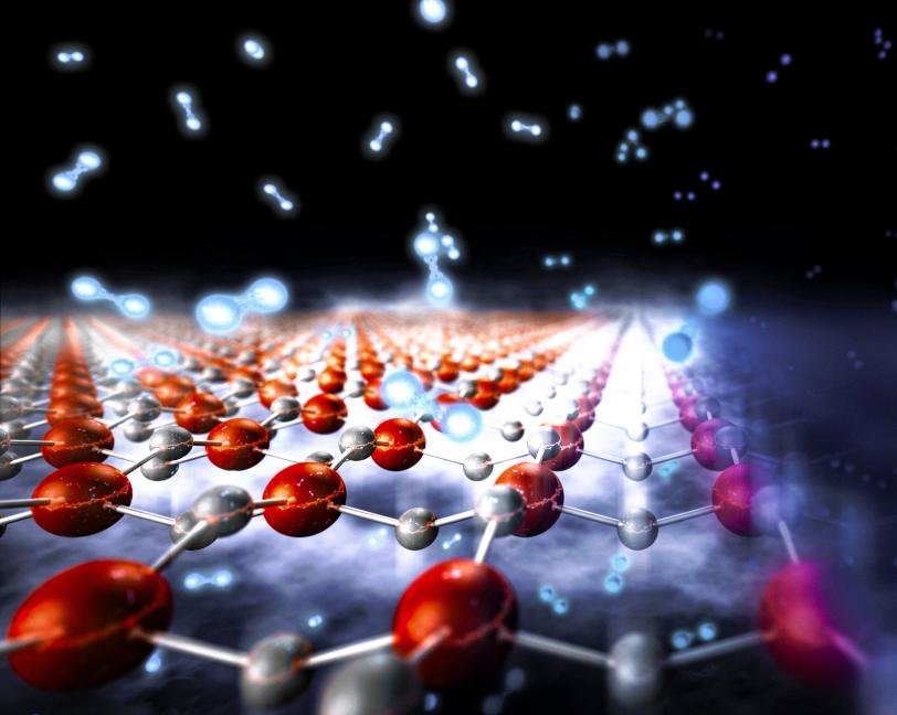 Illustration of study that reveals how coordinated motions of atoms boost superconductivity 