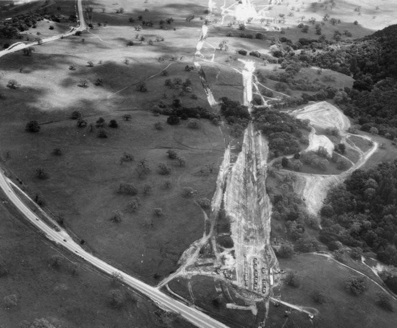 Aerial of SLAC Construction (1963)