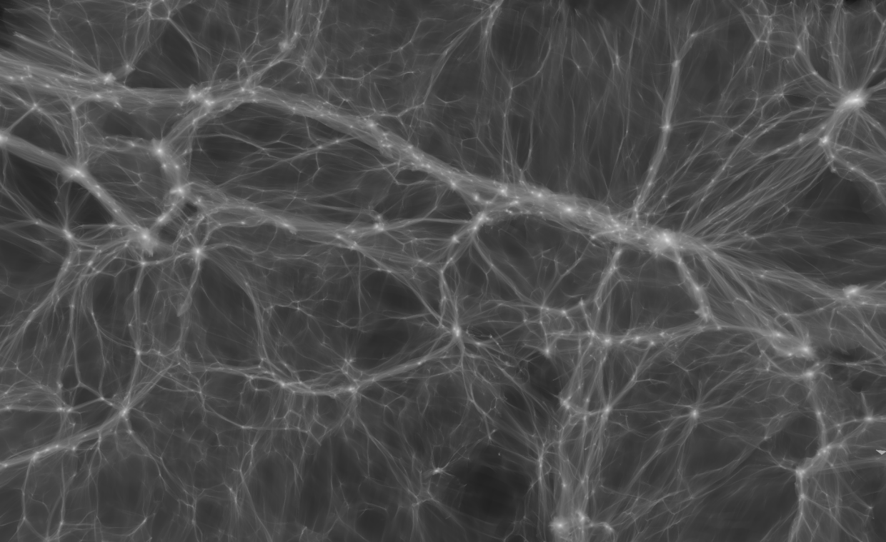 Computer visualization of dark matter streams