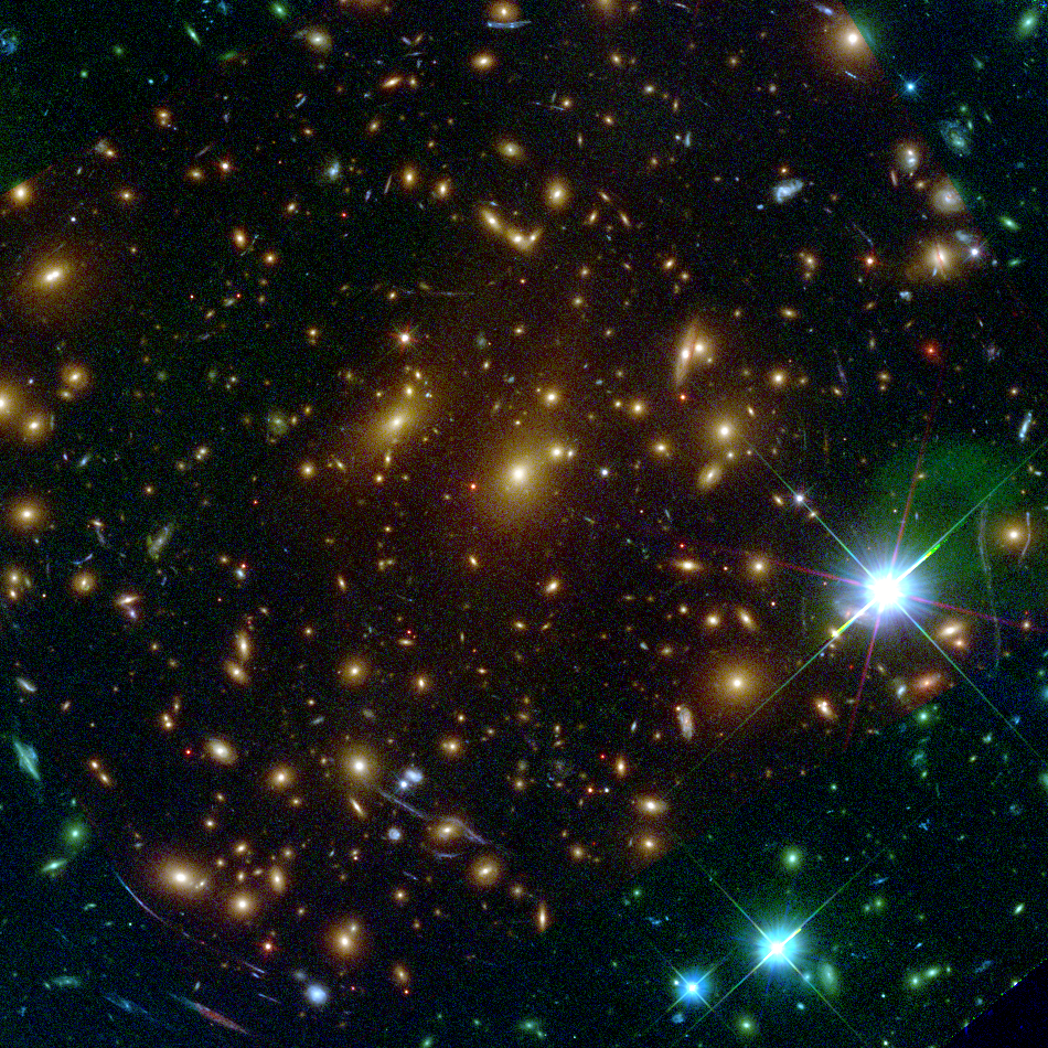 Hubble Space Telescope image of gravitational lensing 