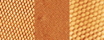 Piezoresponse force microscope images of moiré structures