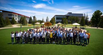 Energy Sciences Directorate team at the Battery500 Quarterly Review Meeting on May 25-26 at SLAC's Main Quad. 
