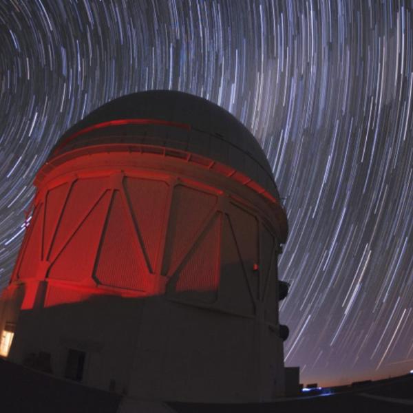 Blanco Telescope dome, where the Dark Energy Camera (DECam) is installed.
