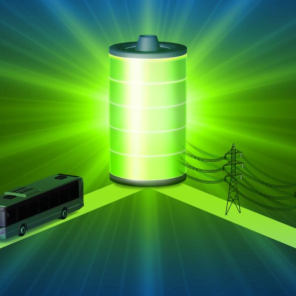 This is a graphic representation of a battery and the things that batteries can power