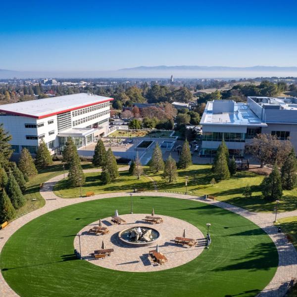 aerial view of SLAC campus