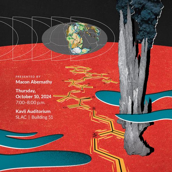 Poster illustration of public lecture featuring Macon Abernathy