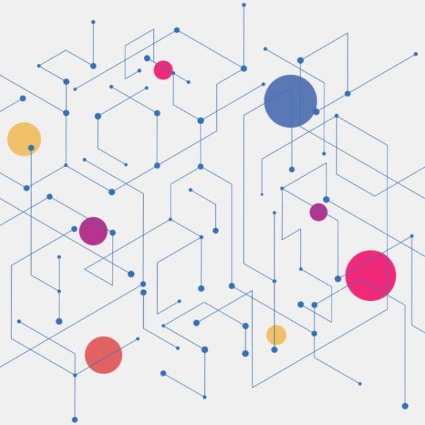 Graphic illustrating AI applications at SLAC