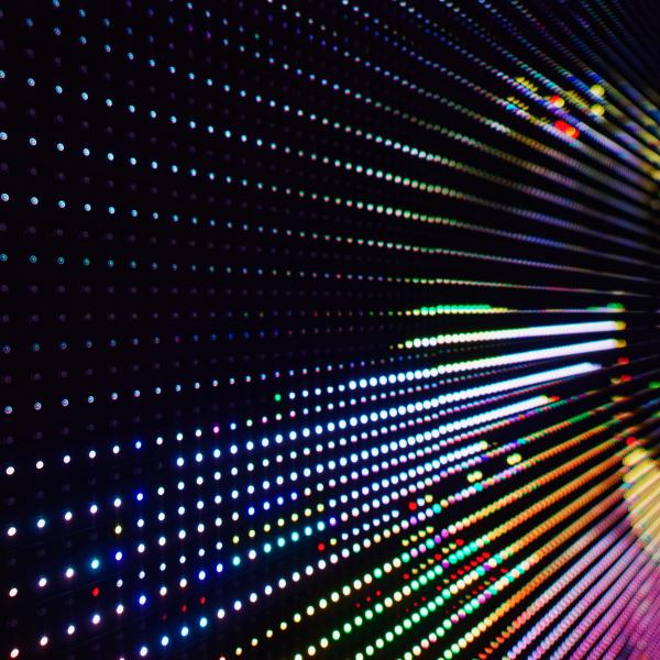 Illustration with colorful dots